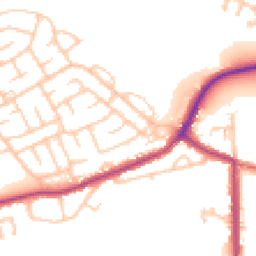 Daytime road noise heatmap for NE62 5BD