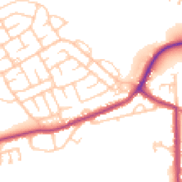 Daytime road noise heatmap for NE62 5BE