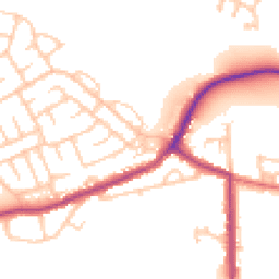 Daytime road noise heatmap for NE62 5BG