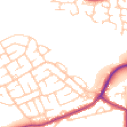 Daytime road noise heatmap for NE62 5BL
