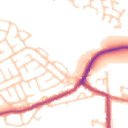Daytime road noise heatmap for NE62 5BN