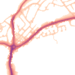 Daytime road noise heatmap for NE62 5BP