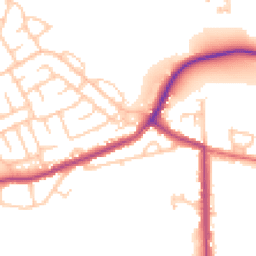 Daytime road noise heatmap for NE62 5BT