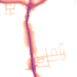 Daytime road noise heatmap for NE62 5DB