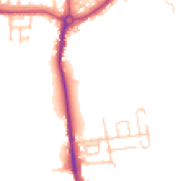 Daytime road noise heatmap for NE62 5DD