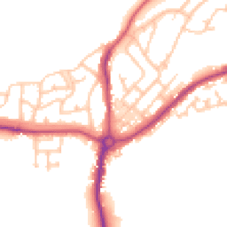 Daytime road noise heatmap for NE62 5DE