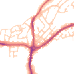 Daytime road noise heatmap for NE62 5DF