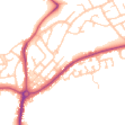 Daytime road noise heatmap for NE62 5DJ