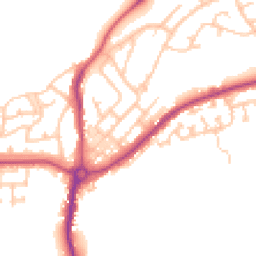 Daytime road noise heatmap for NE62 5DN