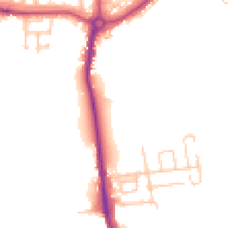 Daytime road noise heatmap for NE62 5EU