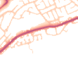 Daytime road noise heatmap for NE62 5HB