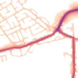 Daytime road noise heatmap for NE62 5HX