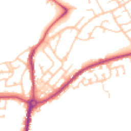 Daytime road noise heatmap for NE62 5JD