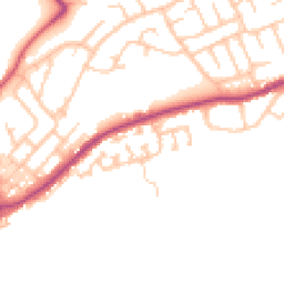Daytime road noise heatmap for NE62 5JN