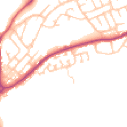Daytime road noise heatmap for NE62 5JW