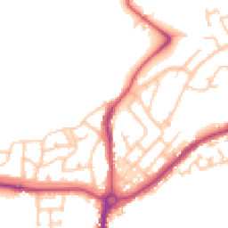 Daytime road noise heatmap for NE62 5LW