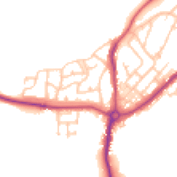 Daytime road noise heatmap for NE62 5NT