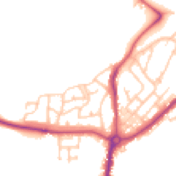 Daytime road noise heatmap for NE62 5NY