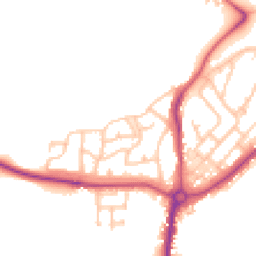Daytime road noise heatmap for NE62 5NZ