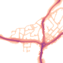 Daytime road noise heatmap for NE62 5PE