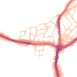 Daytime road noise heatmap for NE62 5PQ