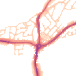 Daytime road noise heatmap for NE62 5QG