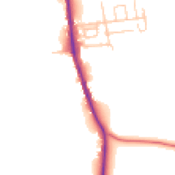 Daytime road noise heatmap for NE62 5SY