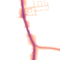 Daytime road noise heatmap for NE62 5SZ