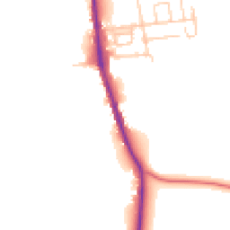 Daytime road noise heatmap for NE62 5TA