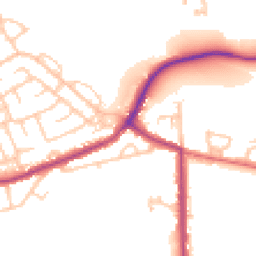 Daytime road noise heatmap for NE62 5TS