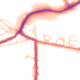 Daytime road noise heatmap for NE62 5UR
