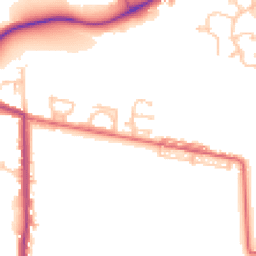 Daytime road noise heatmap for NE62 5XH