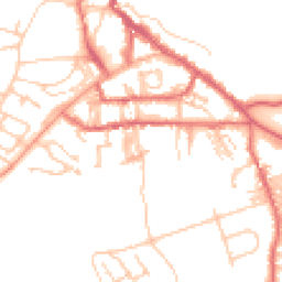 Daytime road noise heatmap for NE66 1AF