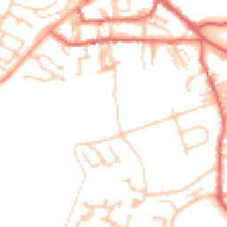 Daytime road noise heatmap for NE66 1AN