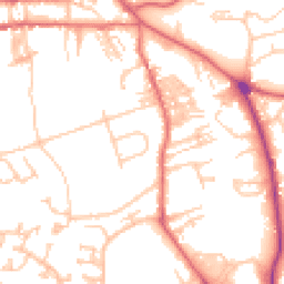 Daytime road noise heatmap for NE66 1AY