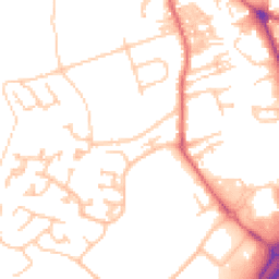 Daytime road noise heatmap for NE66 1BD