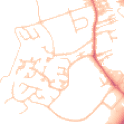 Daytime road noise heatmap for NE66 1BJ