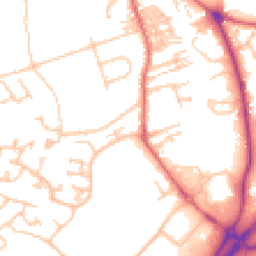Daytime road noise heatmap for NE66 1BN