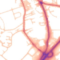 Daytime road noise heatmap for NE66 1BQ