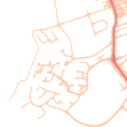 Daytime road noise heatmap for NE66 1BY