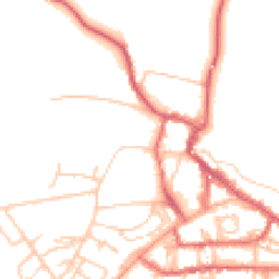 Daytime road noise heatmap for NE66 1DH