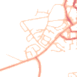 Daytime road noise heatmap for NE66 1EB