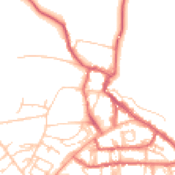 Daytime road noise heatmap for NE66 1JP