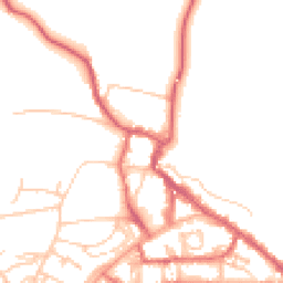 Daytime road noise heatmap for NE66 1LY