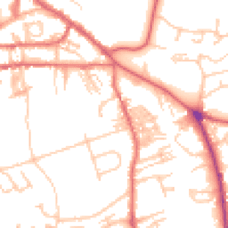 Daytime road noise heatmap for NE66 1QH