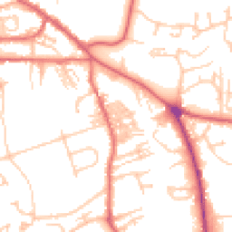 Daytime road noise heatmap for NE66 1QY