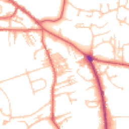 Daytime road noise heatmap for NE66 1QZ