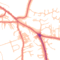 Daytime road noise heatmap for NE66 2NT