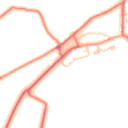 Daytime road noise heatmap for NE66 2XY