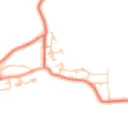 Daytime road noise heatmap for NE66 2YL